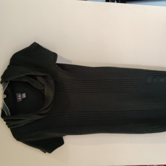 Dot's Short Sleeve Cowlneck Sweater Dress - Picture 2 of 11